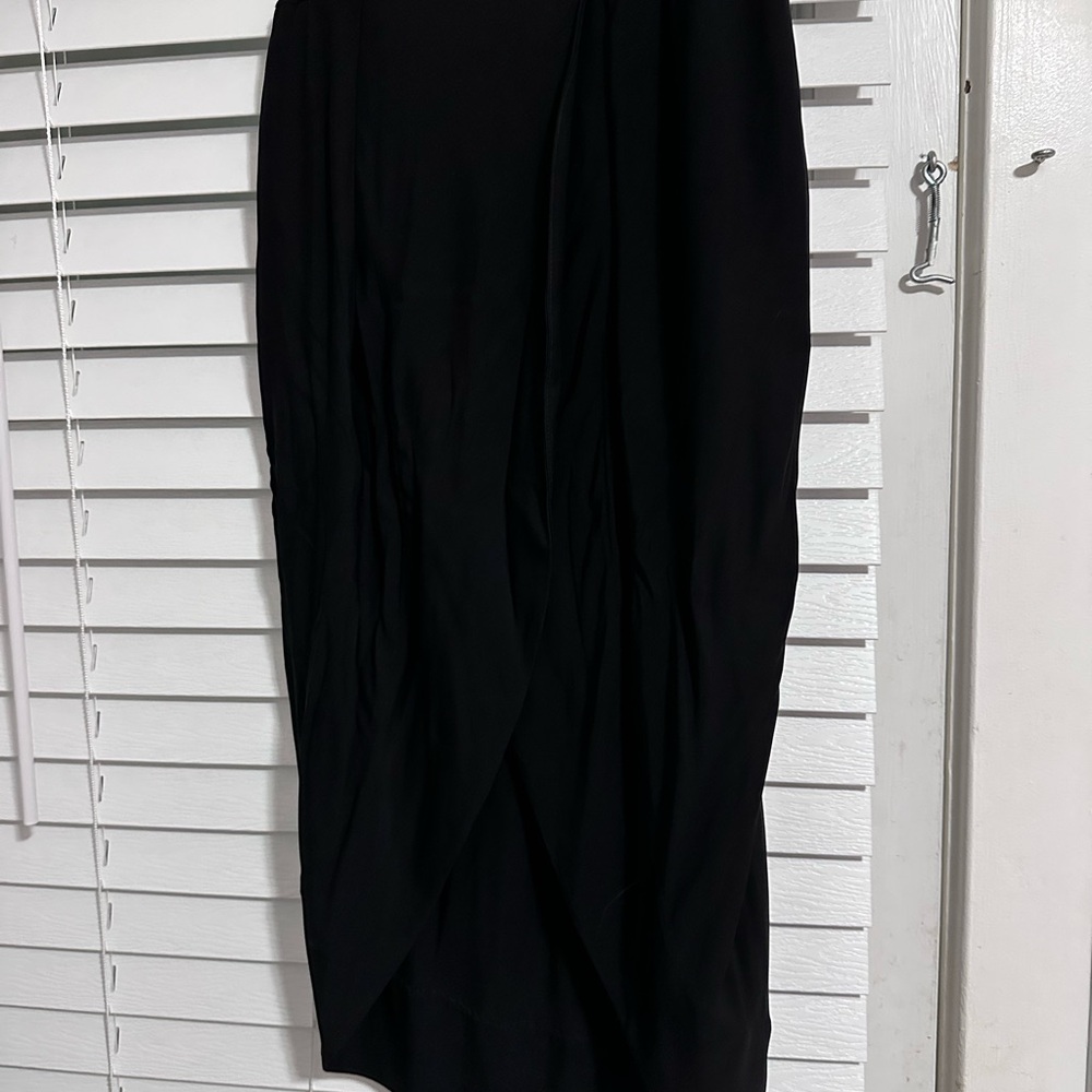 Diane Von Furstenberg Black Ruched Pencil Skirt